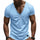 【24-hour shipping out】Men's Solid Color Cotton V-Neck Short Sleeve T-Shirt MTA0144D2X