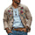 Men's Casual Linen Embroidered Lapel Loose Long Sleeve Shirt 13095416M