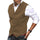 Men's Vintage Herringbone Lapel Single Breasted Slim Fit Suit Vest 34062296M