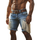 Men's Summer Western Cowboy Style Tassel Denim Shorts MTA1288E0U