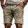 Men's Vintage Distressed Washed Multi-pocket Slim Fit Denim Shorts MTA2918E3M