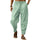 Men's breathable cotton and linen striped loose casual sports trousers 71867122X