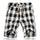 Men's Casual Cotton Linen Stripe Elastic Waist Straight Shorts 54118289M