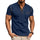 【24-hour shipping out】Men's Casual Colorblock Henley Collar Cotton Short Sleeve T-Shirt 53275107Y