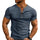 Men's Solid Cotton Blend Short Sleeve Button-Up T-Shirt 85650762X