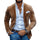 【24-hour shipping out】Men's Fashion Solid Suede Notch Lapel Two Buttons Casual Blazer 01543684Z