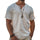 【24-hour shipping out】Men's Solid Henley Cotton and Linen Short Sleeve T-Shirt 73940181Y