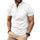 【24-hour shipping out】 Men's Casual Stand Collar Waffle Slim Fit Short Sleeve T-Shirt 21454794M