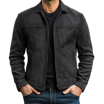 【24-hour shipping out】Mens Classic Fashion Zipper Leather Jacket 98679789U