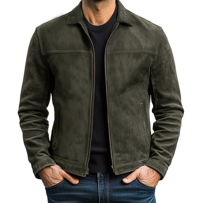 【24-hour shipping out】Mens Classic Fashion Zipper Leather Jacket 98679789U